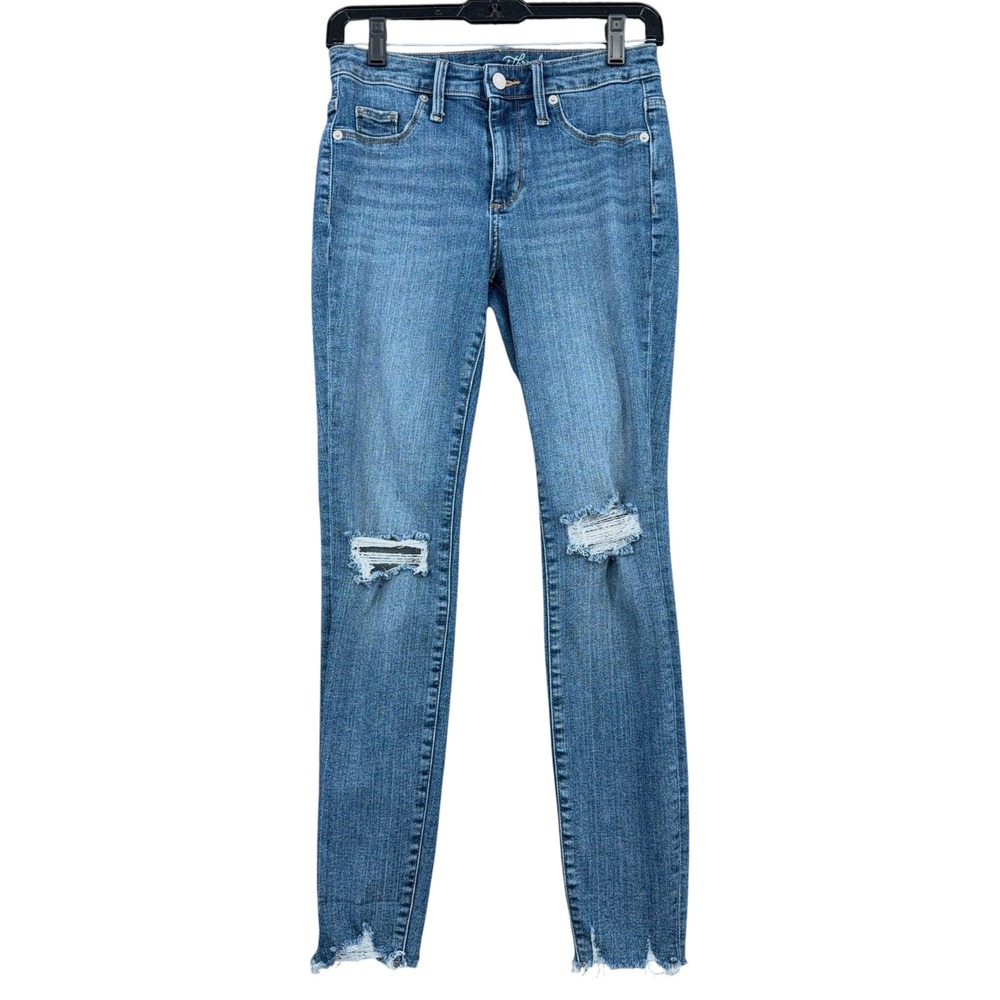 Universal Thread High Rise Jegging Womens 2/26R Cotton Blend Blue Distressed